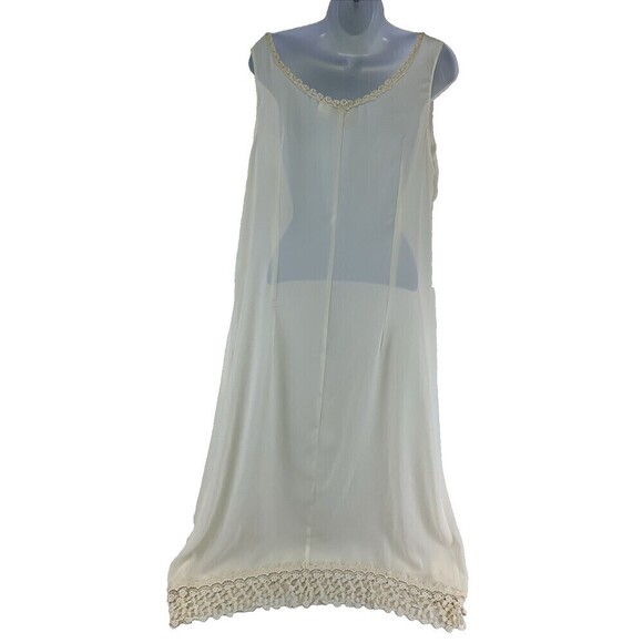 Kathryn Deene Nightgown Ivory Sleeveless Long Maxi Lace Trim Hem Womens 14/16 - Picture 3 of 15